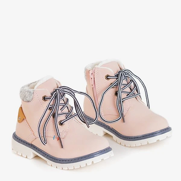 OUTLET Pink girls' warm Tiptop boots - Shoes