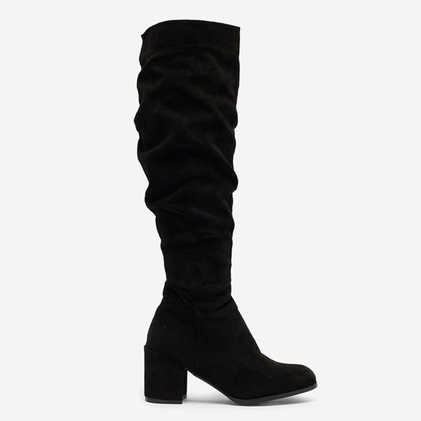 OUTLET Women's boots on a post in black Beroll- Footwear