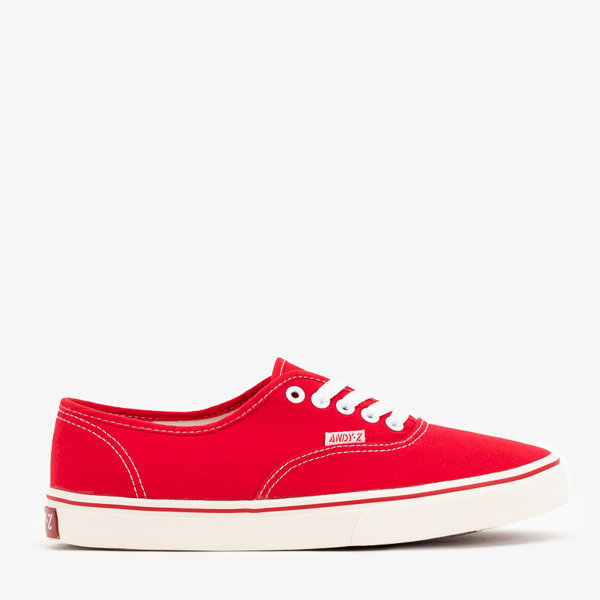 Red Okilet lace-up men's sneakers - Footwear