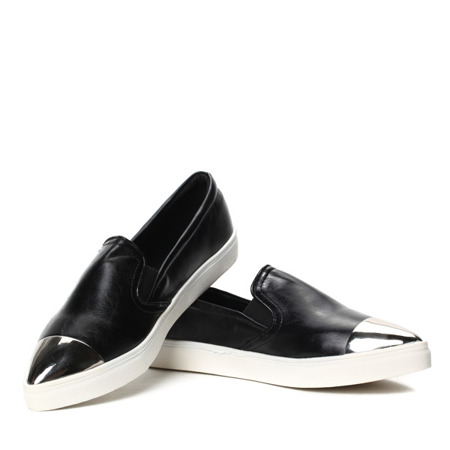 Black slip on with metallic toe Ailani - Footwear