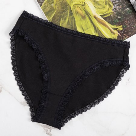 Black women's cotton panties - Underwear