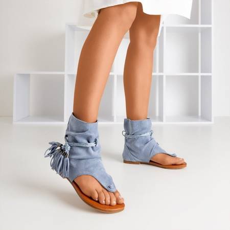 Blue flip-flops with Semara shank - Footwear