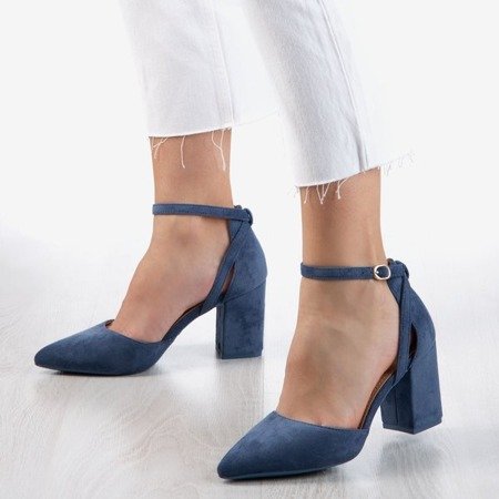 Blue pumps on a higher post Party Time - Footwear 1