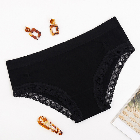 Classic women's black panties - Underwear