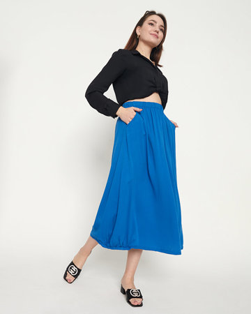 Ladies 'blue calf-length skirt - Clothing