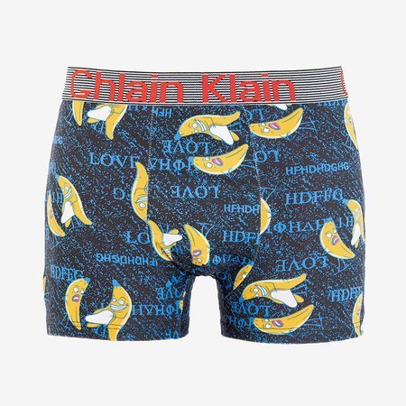 Men's black boxer shorts with bananas - Underwear
