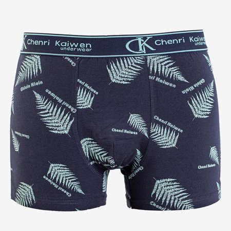 Men's green boxer shorts with leaves - Underwear