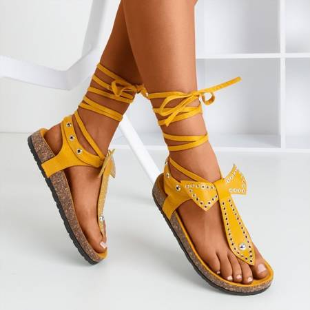 Mustard tied sandals Celione - Footwear