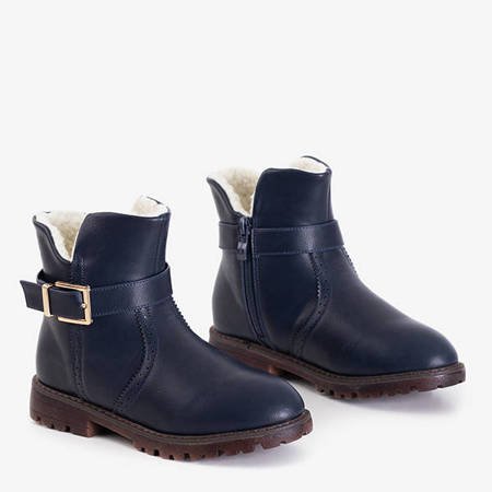 Navy blue children's boots with a buckle Romula - Shoes