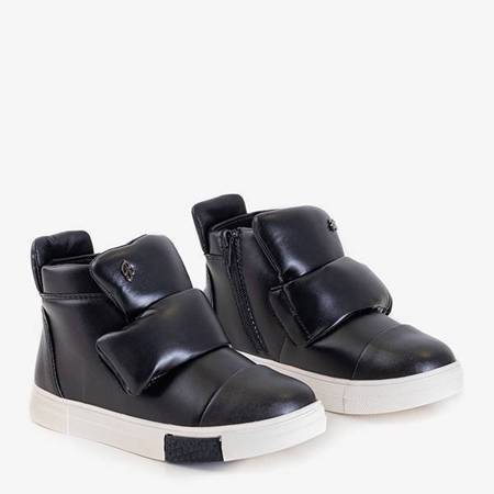 OUTLET Black children's sneakers with shiny inserts Damasko - Footwear