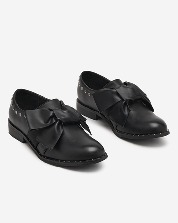 OUTLET Black women's shoes with an Entera bow - Footwear