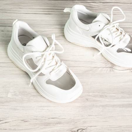 OUTLET White sports shoes with a transparent Delta insert - Footwear