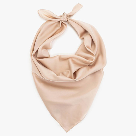 One-color women's scarf in beige color - Accessories