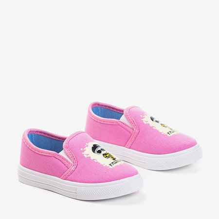 Pink children's slip on sneakers Berries - Footwear