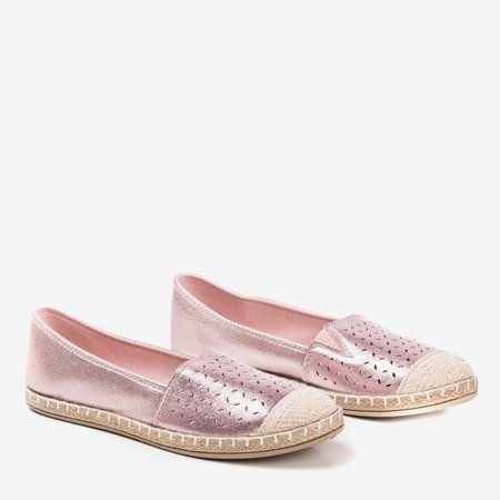 Pink espadrilles with openwork Sevia ornament - Footwear 1