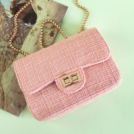 Pink tweed shoulder bag - Accessories