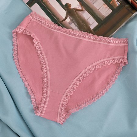 Pink women's cotton panties - Underwear