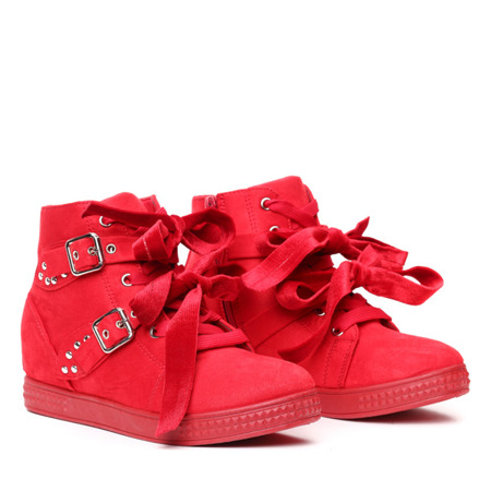 Red sneakers with studs - Footwear