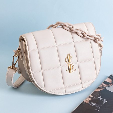 Small beige quilted handbag - Accessories