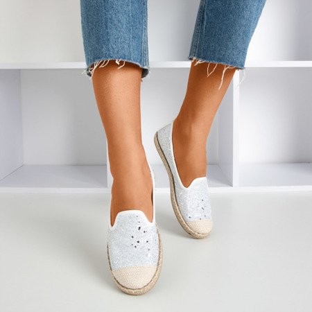 White espadrilles with glitter Sevia - Footwear 1