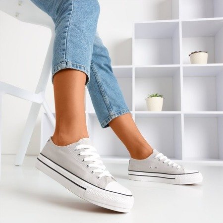 Women's light gray Habena sneakers - Footwear