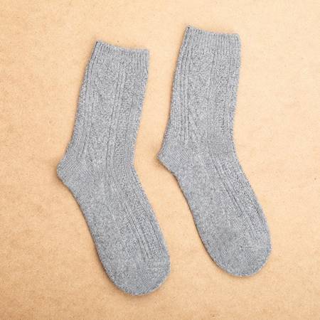 Women's light gray wool socks - Socks