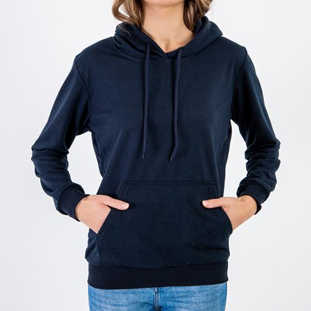Women's navy blue hoodie - Sweatshirt