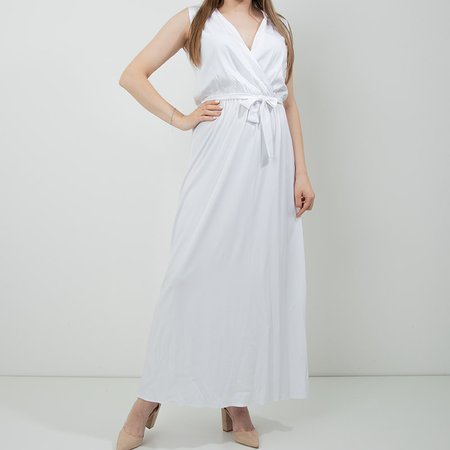 Women's white maxi dress - Clothing