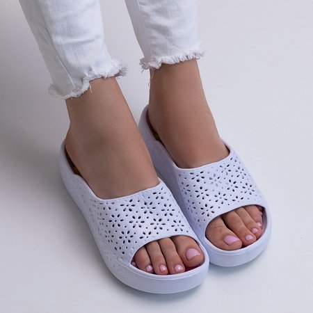 Women's white rubber slippers Filoni - Footwear