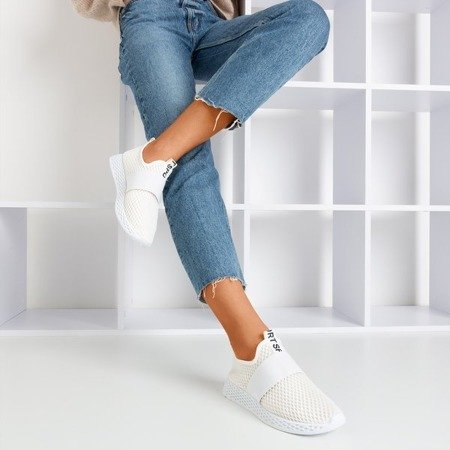 Women's white slip sports shoes - on Andalia - Footwear