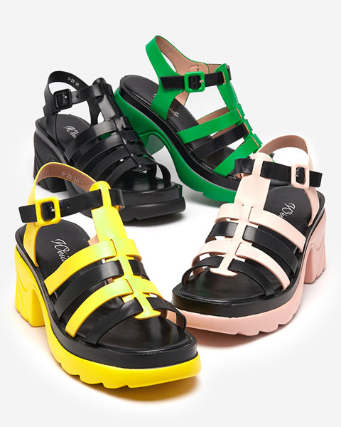 Agraves black women's high-heeled sandals - footwear
