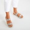 Arella silver women&#39;s sandals with zircons - Footwear 1