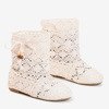 Beige children's lace slippers Ravna - Footwear