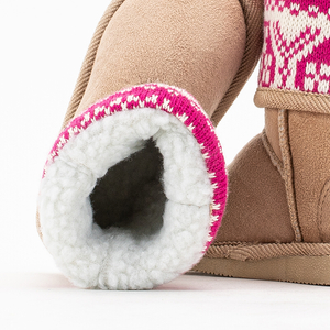 Beige snow boots for children Snowiis - Footwear