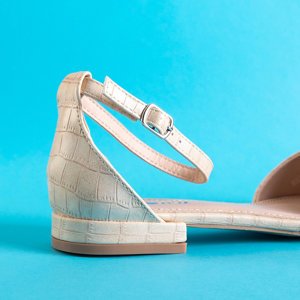 Beige women's flat-heeled ballerinas Wilena - Shoes