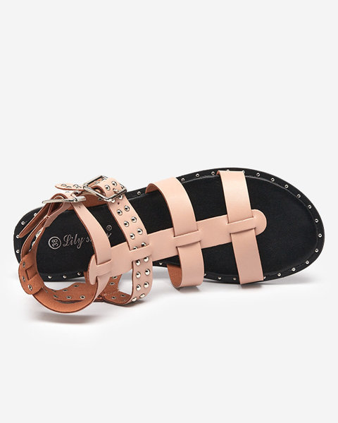 Beige women's gladiator sandals Taleris - Footwear