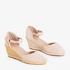 Beige women's sandals espadrilles on a wedge Roberia - Shoes