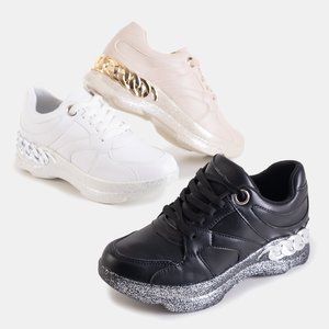 Beige women's sports sneakers Hendi - Footwear