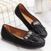 Black Kaddo fringed moccasins - Footwear