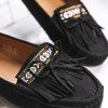 Black Kaddo fringed moccasins - Footwear