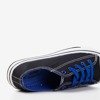 Black Sneakers with Blue Laces Fips - Footwear