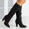 Black boots with a triangular heel Reginalda - Footwear