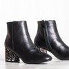 Black boots with embossing a&#39;la Rossana snake skin - Footwear 1