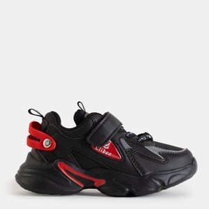 Black children's shoes with red Pella details - Footwear
