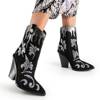Black cowboy boots with cubic zirconia Mystrias - Shoes