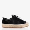 Black espadrilles sneakers on the Dendi platform - Footwear 1