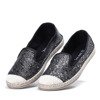 Black espadrilles with Sean&#39;s brocade - Footwear 1