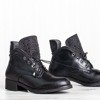 Black flat ankle boots with Furiaen embellishments - Footwear