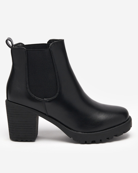 Black high-heeled slip-on boots Nantes - Footwear