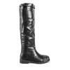 Black knee-high boots with flat heels Answer - Footwear